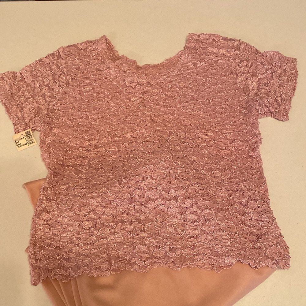 Lounging pjs. Lace top & soft fabric pants. Beautiful set with stretch. NWTags